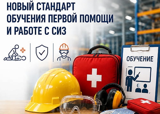 С 31 августа 2026 года: новый стандарт обучения первой помощи и работе с СИЗ.